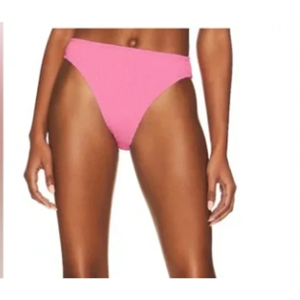 NEW Good American Always Fits Good Waist Cheeky Bikini Bottom Bright Pink‎